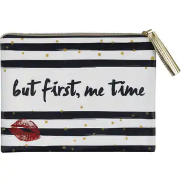 Handbags - NWOT  But First, Me Time Makeup Bag